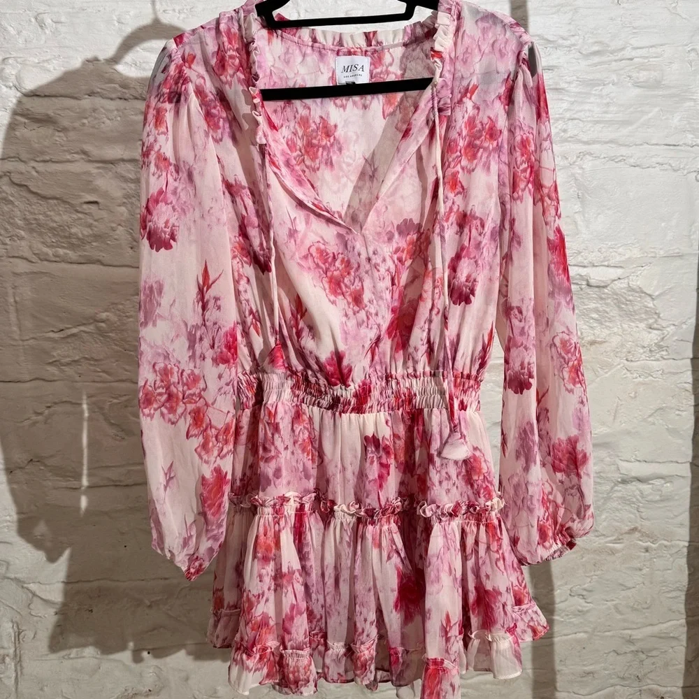 Misa Los Angeles Lorena Dress in Abstract Rose Flora - Picture 12 of 12